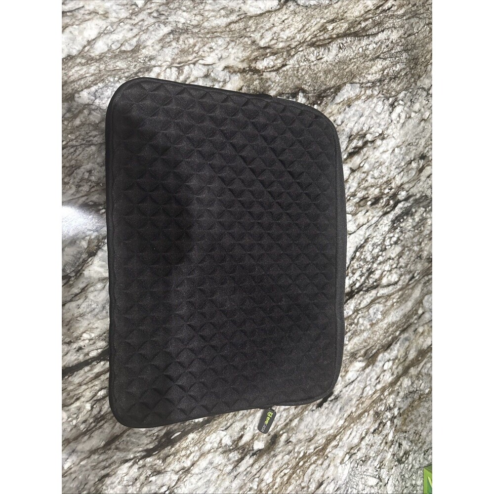 Black Evecase Laptop Tablet IPAD Case Sleeve 12”x 9" Zippered Thick & Clean EUC